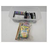 Lot of Pens, Crayons, Index Cards +