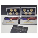 2 Sets U.S. $ 1 Dollar Proof 2021 Coins
