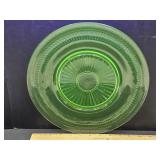 Vintage Uranium Glass Plate 11 1/4' w