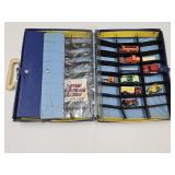 Matchbox Car Case with Cars , Motorcycle, Truck +
