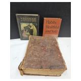 Antique 1844 Bible & Brook House Book +