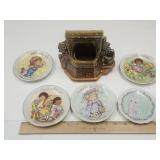 McCoy Pottery Precious Moments & Avon Plates