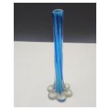 11' H Art Glass Elephant Footed Vase