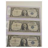 3 1957,57A, 57B Silver Certificates