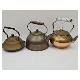 3 Copper Kettles See Pictures