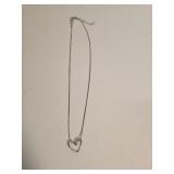 New 925 Silver Heart Necklace 16'