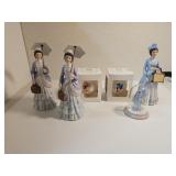 Avon 1978 & 1979 Mrs. Albee Award Porcelain Dolls+