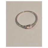 New 925 Silver Opal Set Ring Sz 7