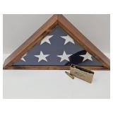 Military Flag with Display & Spint Ammo Shells