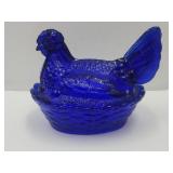 Blue Cobalt Hen on Nest 6 'L