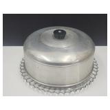 VTG Aluminum Cake Dome w Cake Plate