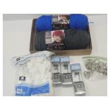 NEW Single PAir EarPhones,Yarn Keychains cottonbal