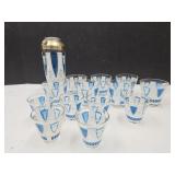 MCM Bar Ware Shaker & Glasses