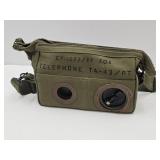 1943 Military Field Telephone With Bag