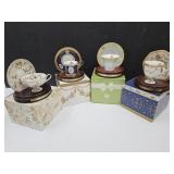 4 Honor Society Tea Cup & Saucers w/Display