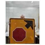 36'x36' STOP AHEAD Metal Sign