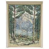 Vintage Framed OIl on Board Wall Art 21'x26'