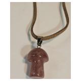 Rose Quartz Mushroom Pendant