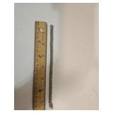 Streling Silver & Diamond Tennis Bracelet 14.4 g