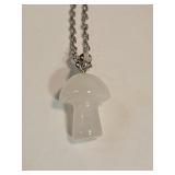 Moonstone Mushroom Pendant on Chain