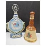 2 Liquor Decantors Whiskey Bottles