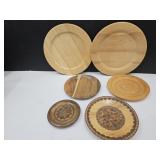 Wood Plate Lot