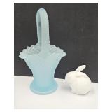 Milk Glass 3' Bunny Fenton & Westmoreland 5'