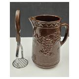 Cutco Masher & Pottery PItcher