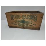 ROSS FARMS Wood Crate 14.5 x 8.5 x 7.5