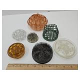 Vintage Flower Frogs, Acrylic? Glass, Metal