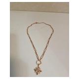 10K Rose Gold Over Jewelers Bronze White Topaz