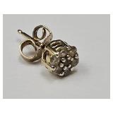 14k Gold & Diamond Earring w Back