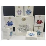 Shannon Crystal b/ Godinger  (7)+ Pillar Candle Hr