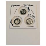 3 Grams .999 Silver Lib Bell, Buff, Britan