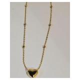 Heart Bracelet Marked 18K