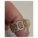 10KG Over Jewelers Bronze Pink Ice Ring Sz 6