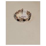 Rose Gold Over Jewelers Bronze Black Sapphire Ring