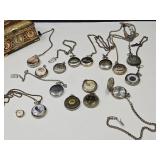 Large Lot of Pocket Watches in Tin
