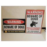 New Beware of Dog Metal Signs 8' x 12'