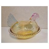 New Not VTG Glass Hen on a Nest Multi 8'