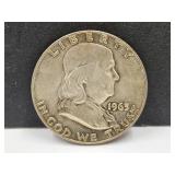 1963 D Silver  Franklin Half Dollar Coin