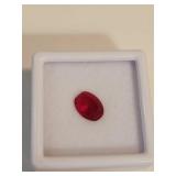 Heat Treated Red Gemstone .85 Total Carat Weight