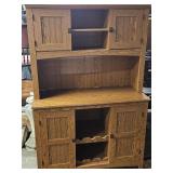 2 Piece Cabinet with Wine Storage 46 x 19 x 70'h