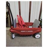 Red Radio Flyer Wagon with Seats & Top