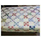 Vintage Hand Stitched Quilt 62 x 72'