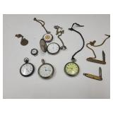 VTG & Antique Pocket Watches Some.800 Silver Cases