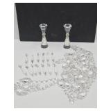 6' H Acrylic Candle Holder,  Glass Prisms &