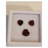 2.05 Total Carat Weight Heart Shape Garnets