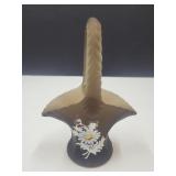 Westmoreland Brown Satin Glass Basket 4.5' wide