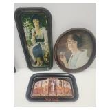 VTG Coca-Cola Trays Lot of 3